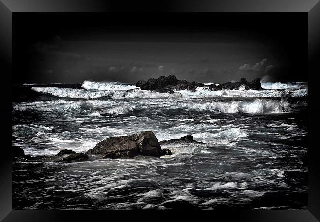 Stormy Seas in Fuertaventura Framed Print by Andy Anderson