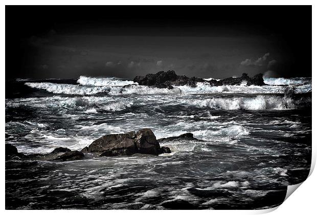 Stormy Seas in Fuertaventura Print by Andy Anderson