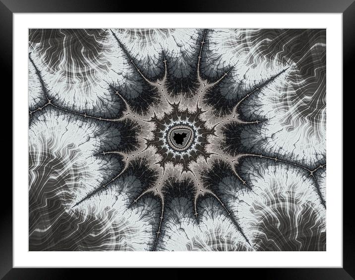 Gray silver beige abstract art Framed Mounted Print by Matthias Hauser