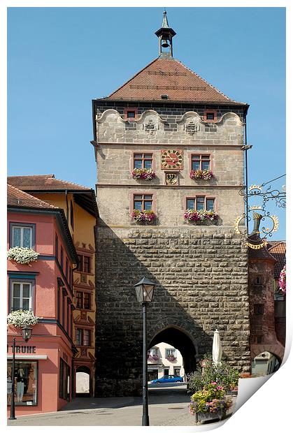 Town Gate Rottweil Germany Print by Matthias Hauser