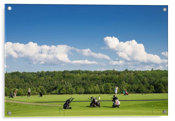 Golf course Schoenbuch Germany Acrylic by Matthias Hauser