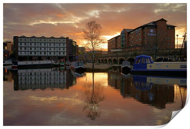 Victoria Quays Sunset, Sheffield Print by Darren Galpin