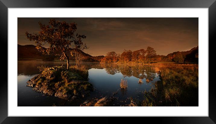 Dusk on Coniston Water Framed Mounted Print by Eddie John