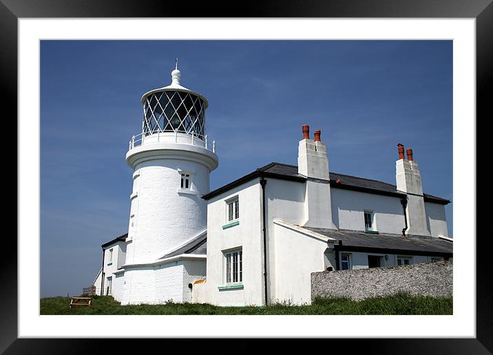 Lighthouse Framed Mounted Print by Geoff Pickering