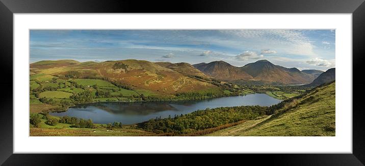 Loweswater Lake District Panorama Framed Mounted Print by Eddie John