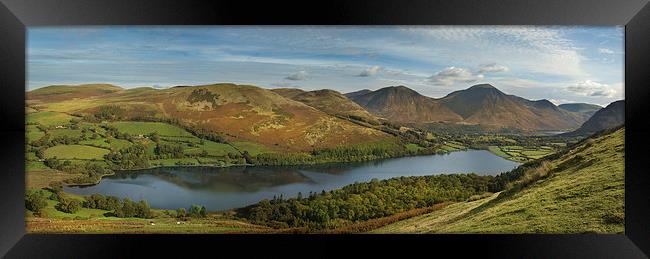Loweswater Lake District Panorama Framed Print by Eddie John