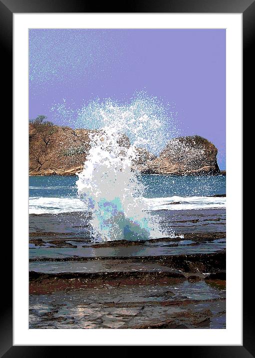 Colorful Blow Hole Framed Mounted Print by james balzano, jr.