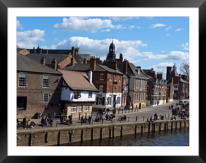 Kings Staith York river ouse Framed Mounted Print by Robert Gipson