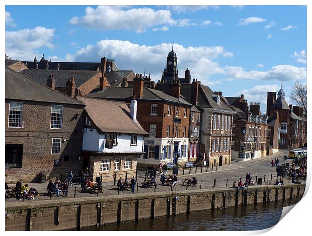 Kings Staith York river ouse Print by Robert Gipson