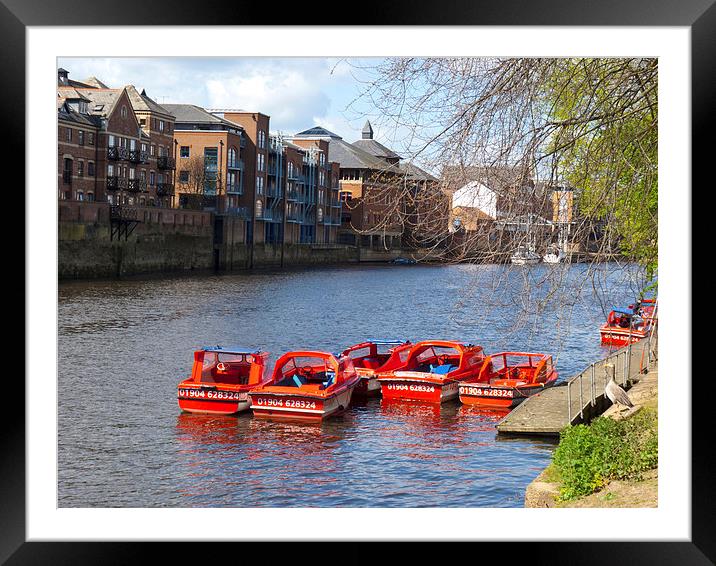 York pleasure boats on the river Ouse. Framed Mounted Print by Robert Gipson