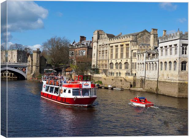 York City Guildhall with river boat on the Ouse. Canvas Print by Robert Gipson