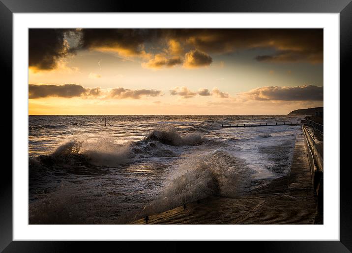 High tide at Overstrand Framed Mounted Print by Stephen Mole