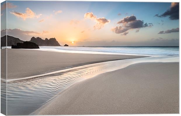 Porthcurno Waterway Canvas Print by Chris Frost