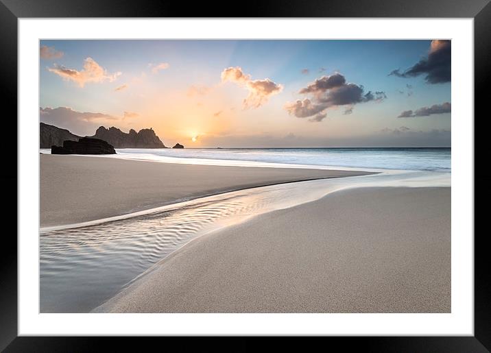 Porthcurno Waterway Framed Mounted Print by Chris Frost