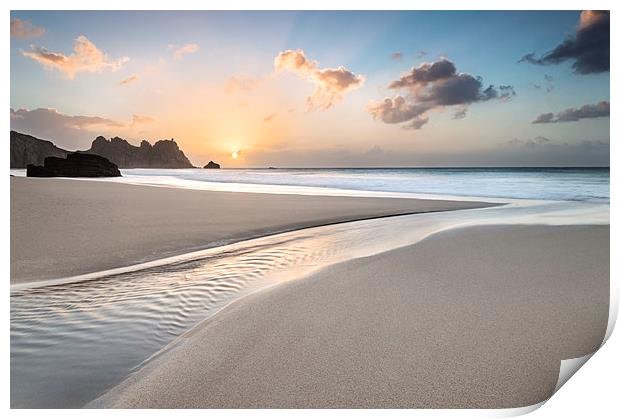 Porthcurno Waterway Print by Chris Frost