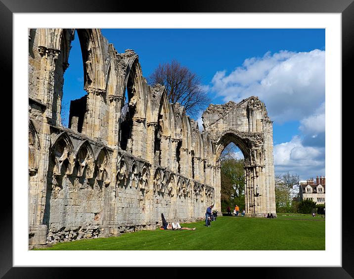 St Mary Abby, York museum. Framed Mounted Print by Robert Gipson