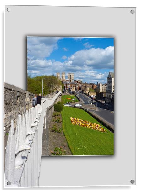 York walls minster Acrylic by Robert Gipson