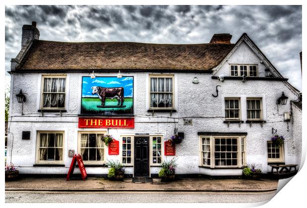 The Bull Pub Theydon Bois Essex Print by David Pyatt