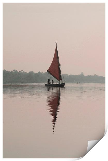 Becalmed on the Nile Print by Jacqueline Burrell