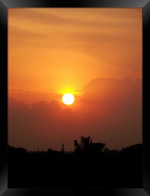 Sunset in Goa Framed Print by Susmita Mishra