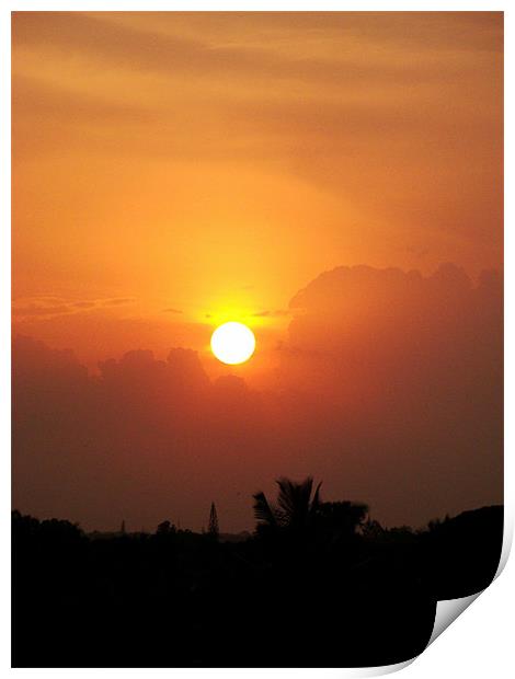 Sunset in Goa Print by Susmita Mishra