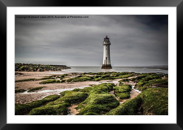 Perch Rock New Brighton Framed Mounted Print by stewart oakes