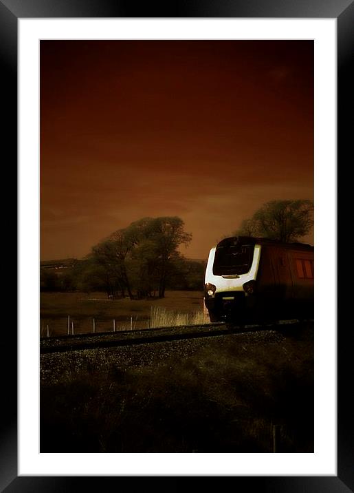 Train on its way Framed Mounted Print by Alexia Miles