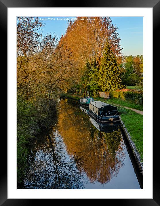 The Kennet and Avon near Aldermaston Framed Mounted Print by Ian Lewis