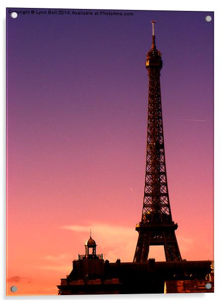 Eiffel Tower at Sunset Acrylic by Lynn Bolt