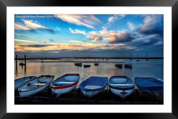 High tide at Brancaster Staithe Framed Mounted Print by Gary Pearson
