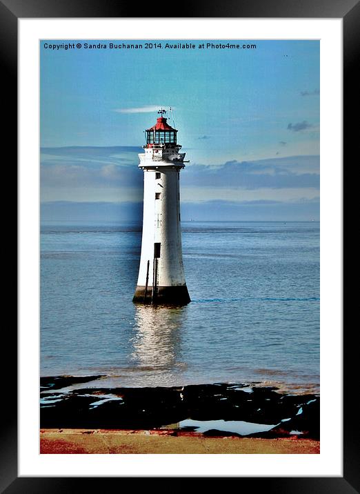 Perch Rock Lighthouse Framed Mounted Print by Sandra Buchanan
