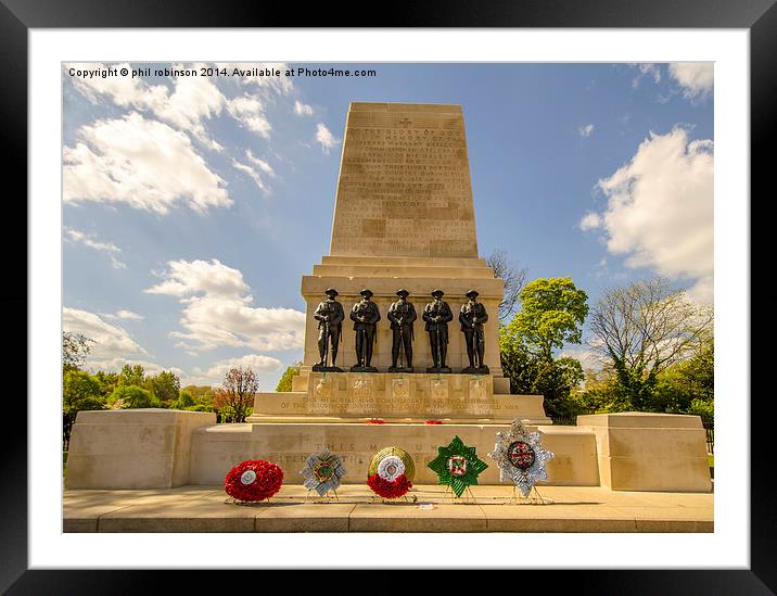 Guards Division Memorial Framed Mounted Print by Phil Robinson
