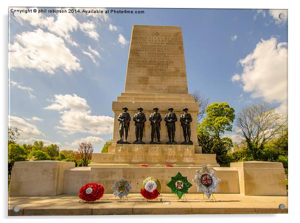 Guards Division Memorial Acrylic by Phil Robinson