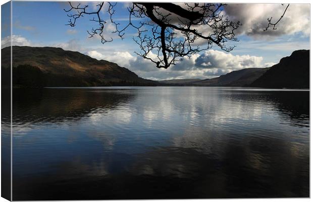 Ullswater reflections Canvas Print by Chris Barker