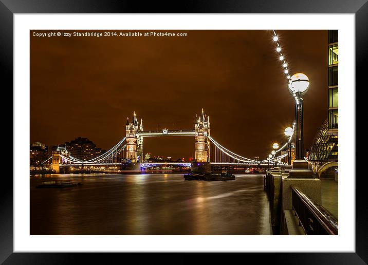 Tower Bridge and South Bank, London Framed Mounted Print by Izzy Standbridge