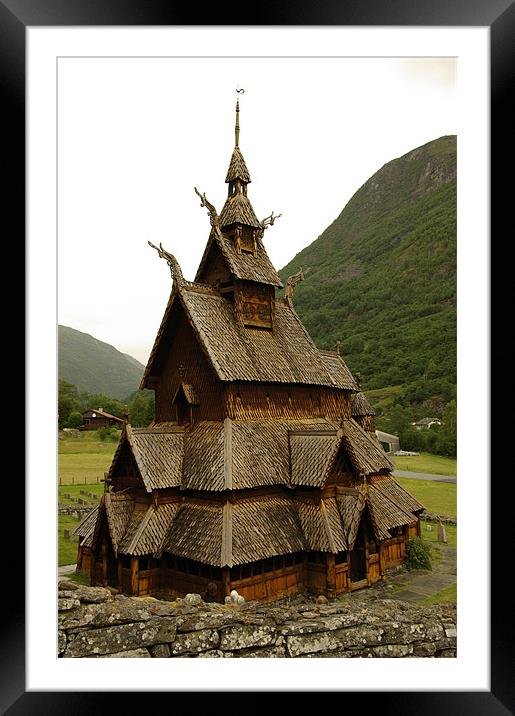 Stave Church Framed Mounted Print by Alan Pickersgill