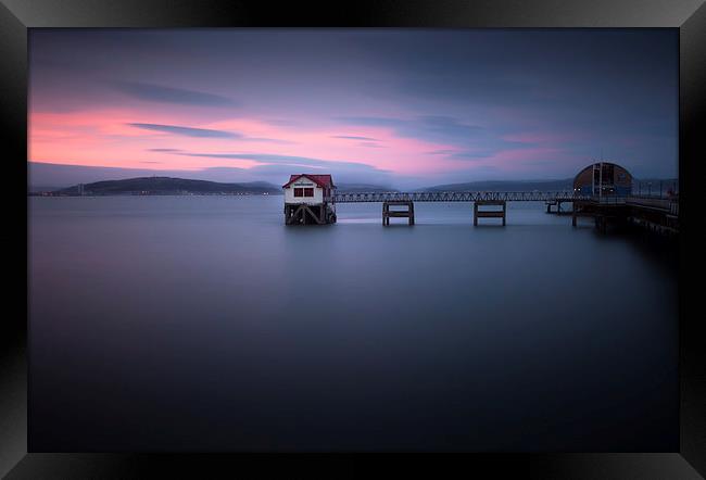 Mumbles pier and lifeboat station Framed Print by Leighton Collins