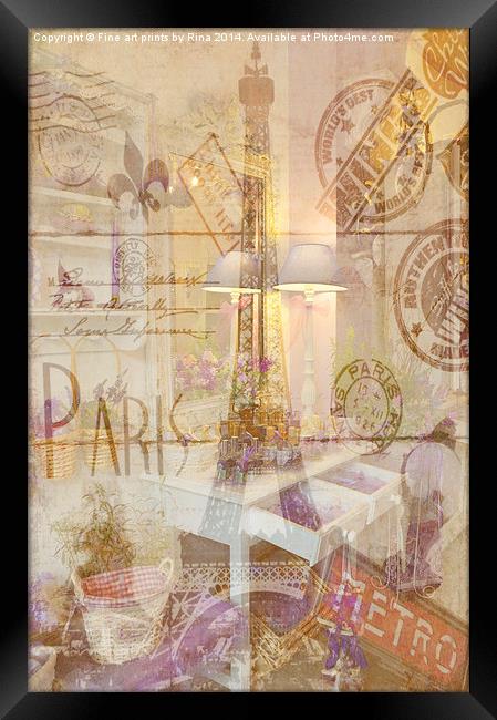 Réflexions de Paris Framed Print by Fine art by Rina