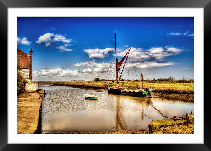 Big and Small Moored Up Framed Mounted Print by matthew  mallett