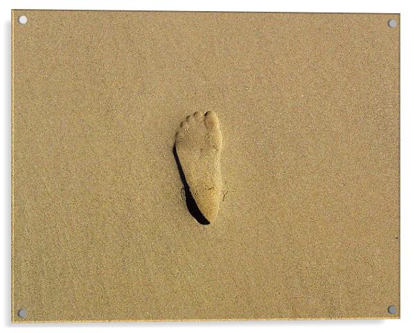 Footprint In The Sand Acrylic by Emma Ward