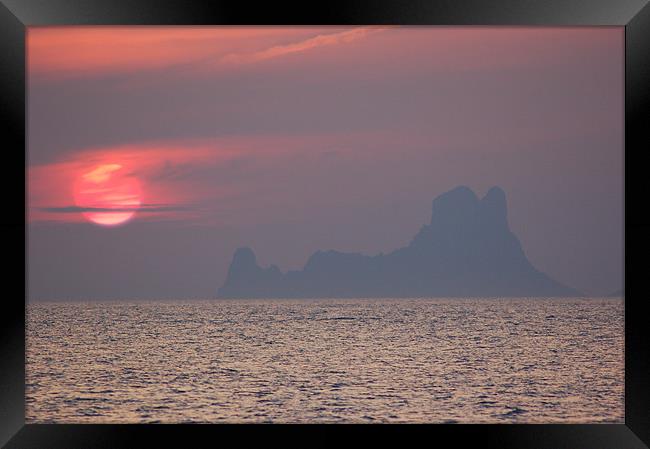 Ibiza Sunset - Es Vedra 1 Framed Print by Jonathan Hullock