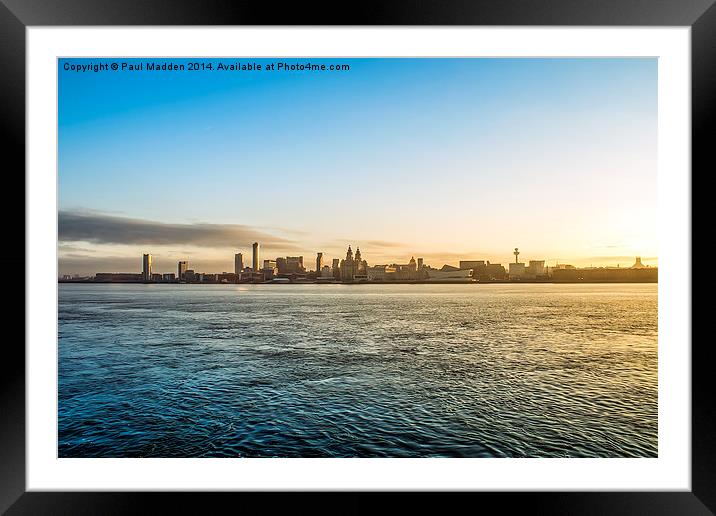Sunrise over liverpool Framed Mounted Print by Paul Madden