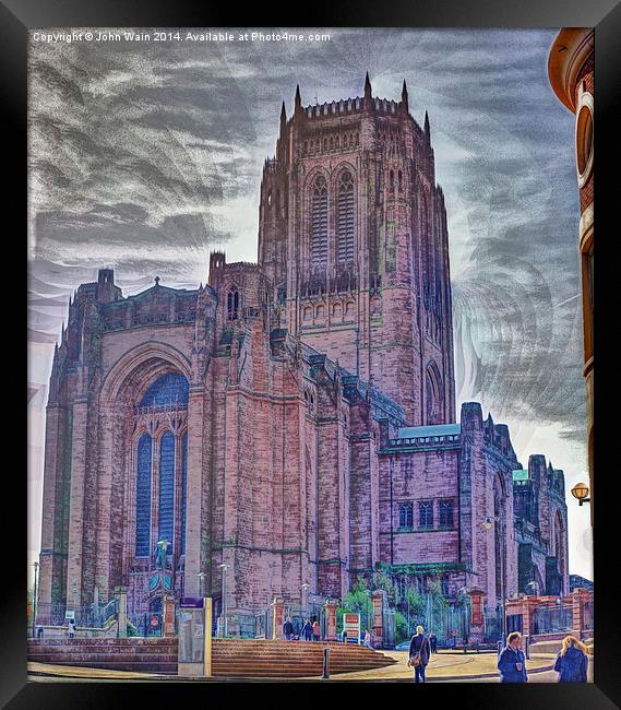 Liverpool Anglican Cathedral Framed Print by John Wain