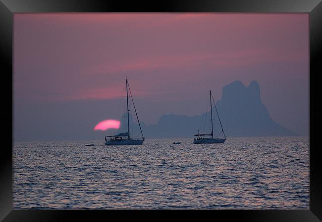 Ibiza Sunset - Es Vedra 2 Framed Print by Jonathan Hullock