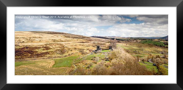 Dolwyddelan Castle Countryside Panorama Framed Mounted Print by Christine Smart