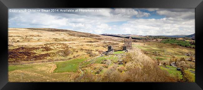 Dolwyddelan Castle Countryside Panorama Framed Print by Christine Smart