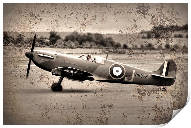 Spitfire Mk1A Print by J Biggadike