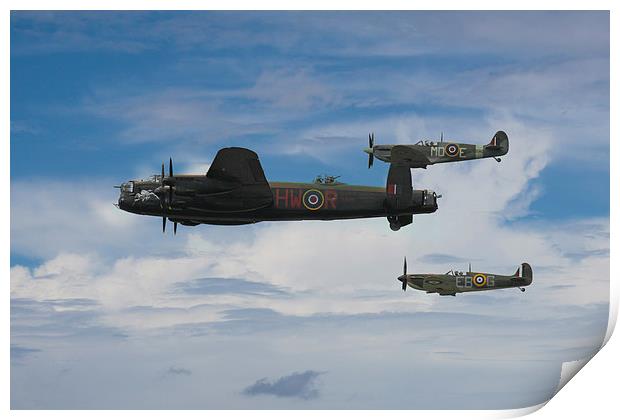 The Battle of Britain Memorial Flight Print by J Biggadike