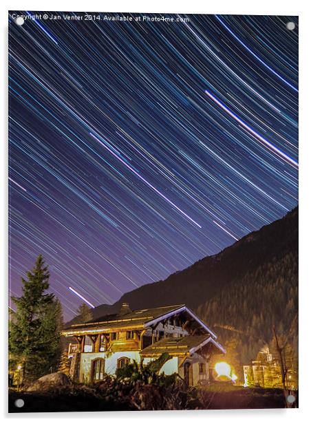 Chamonix stars Acrylic by Jan Venter