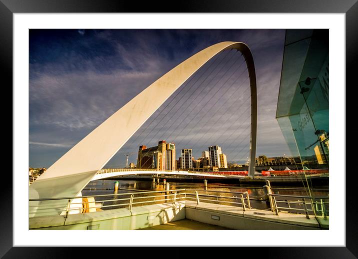 The Gateshead Millennium Bridge Framed Mounted Print by Dave Hudspeth Landscape Photography